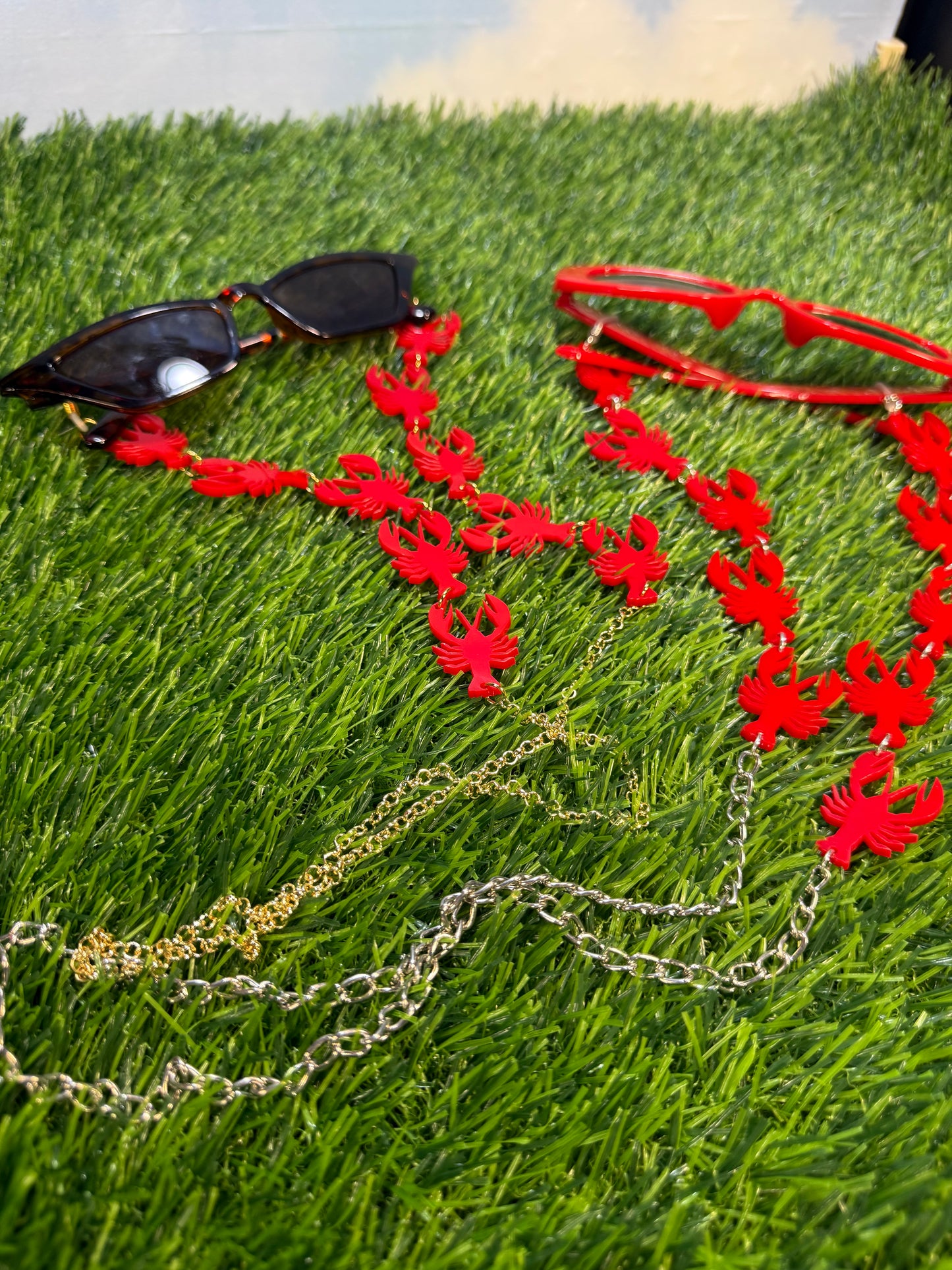 Red Crawfish Sunglasses Chain