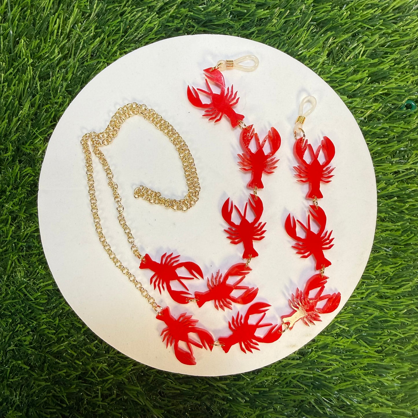 Red Crawfish Sunglasses Chain