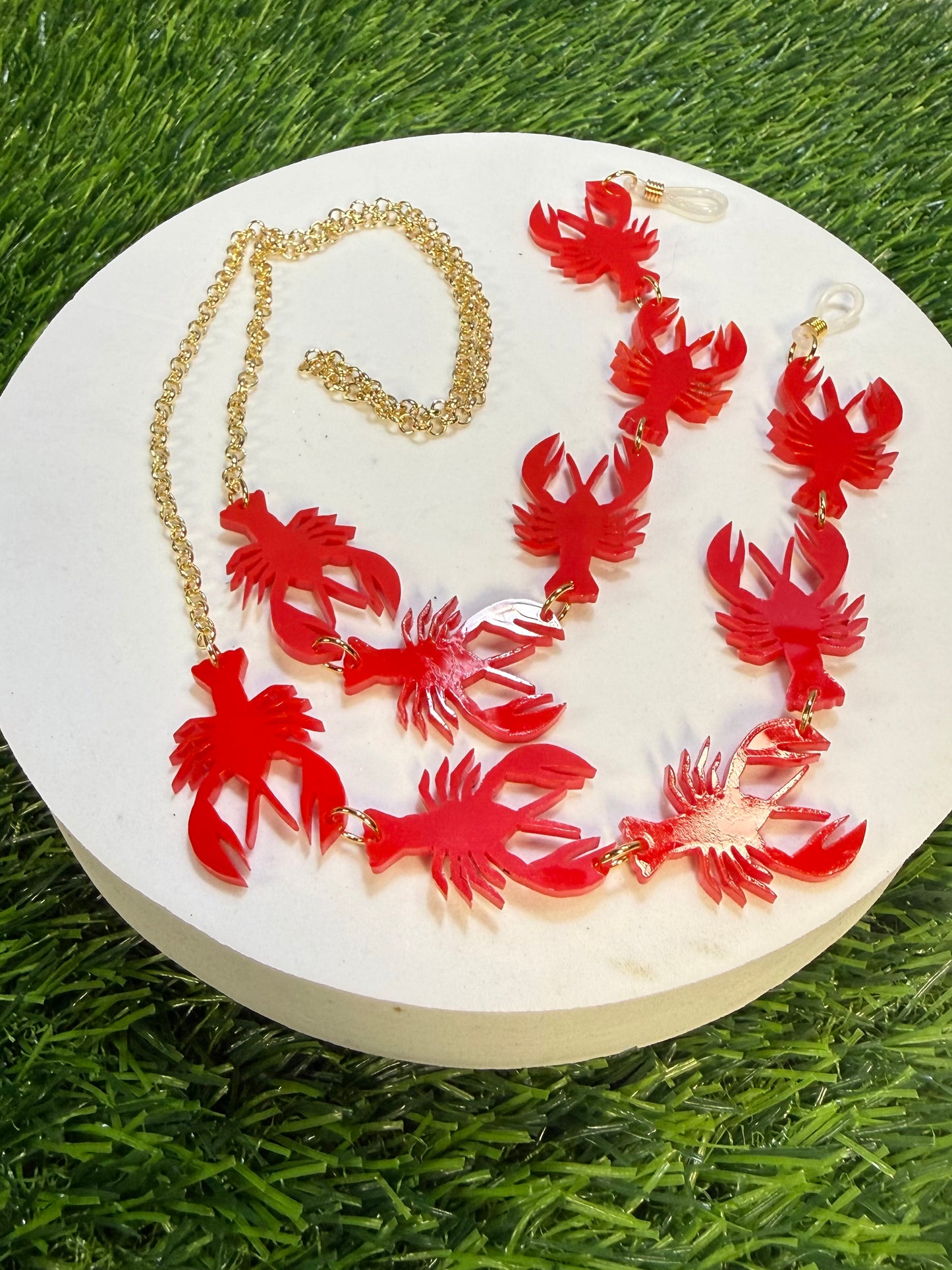 Red Crawfish Sunglasses Chain