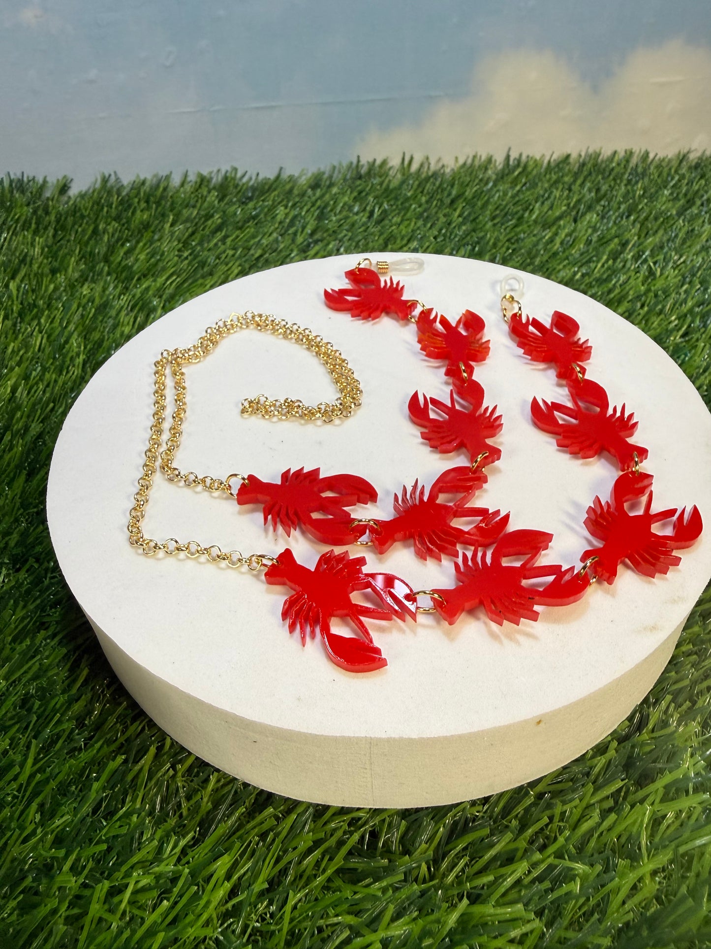 Red Crawfish Sunglasses Chain