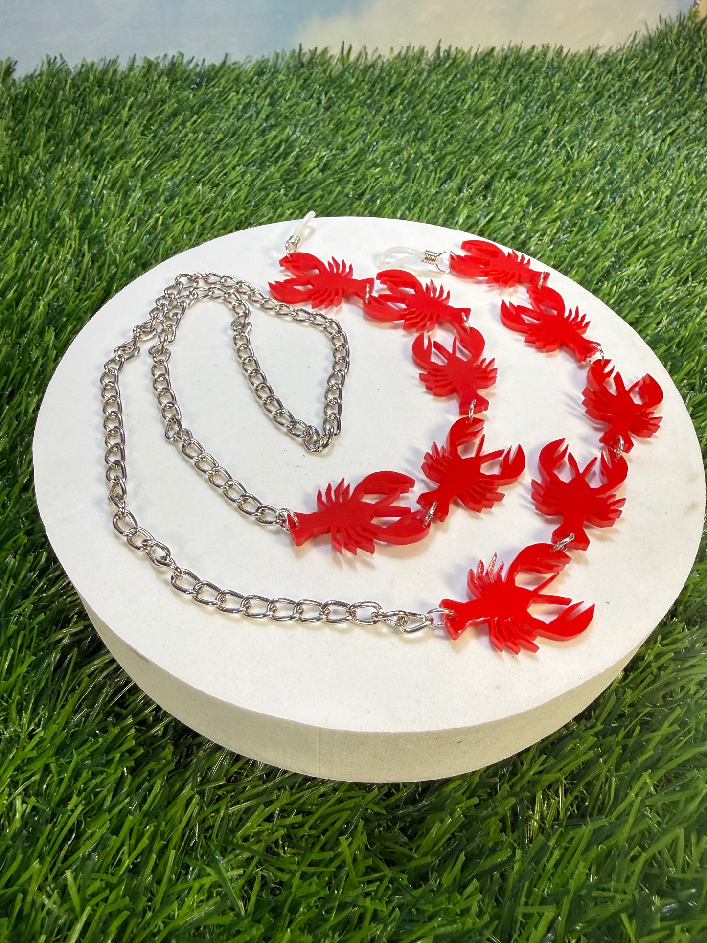 Red Crawfish Sunglasses Chain
