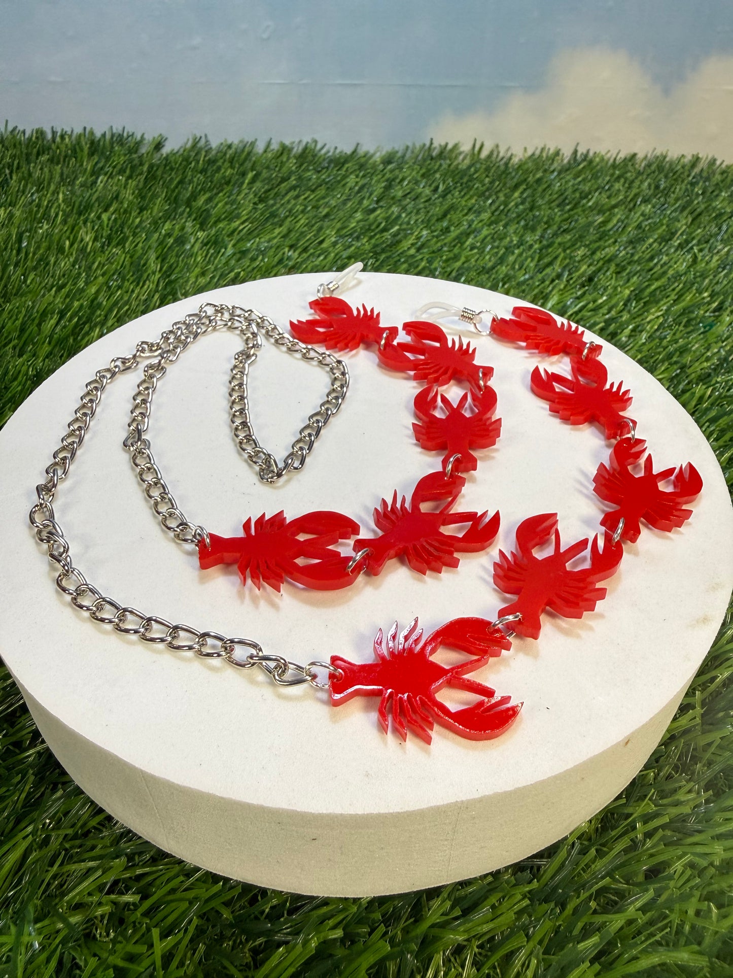 Red Crawfish Sunglasses Chain