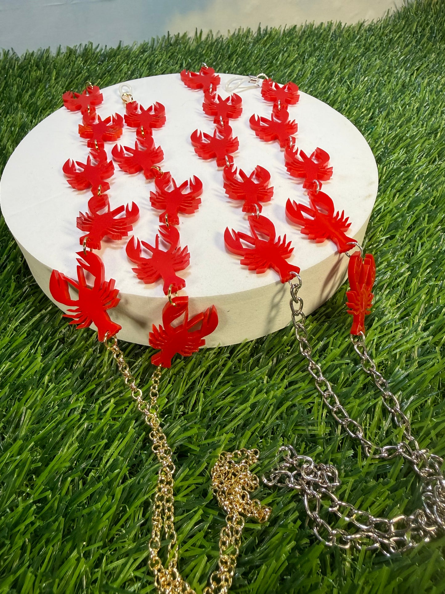 Red Crawfish Sunglasses Chain
