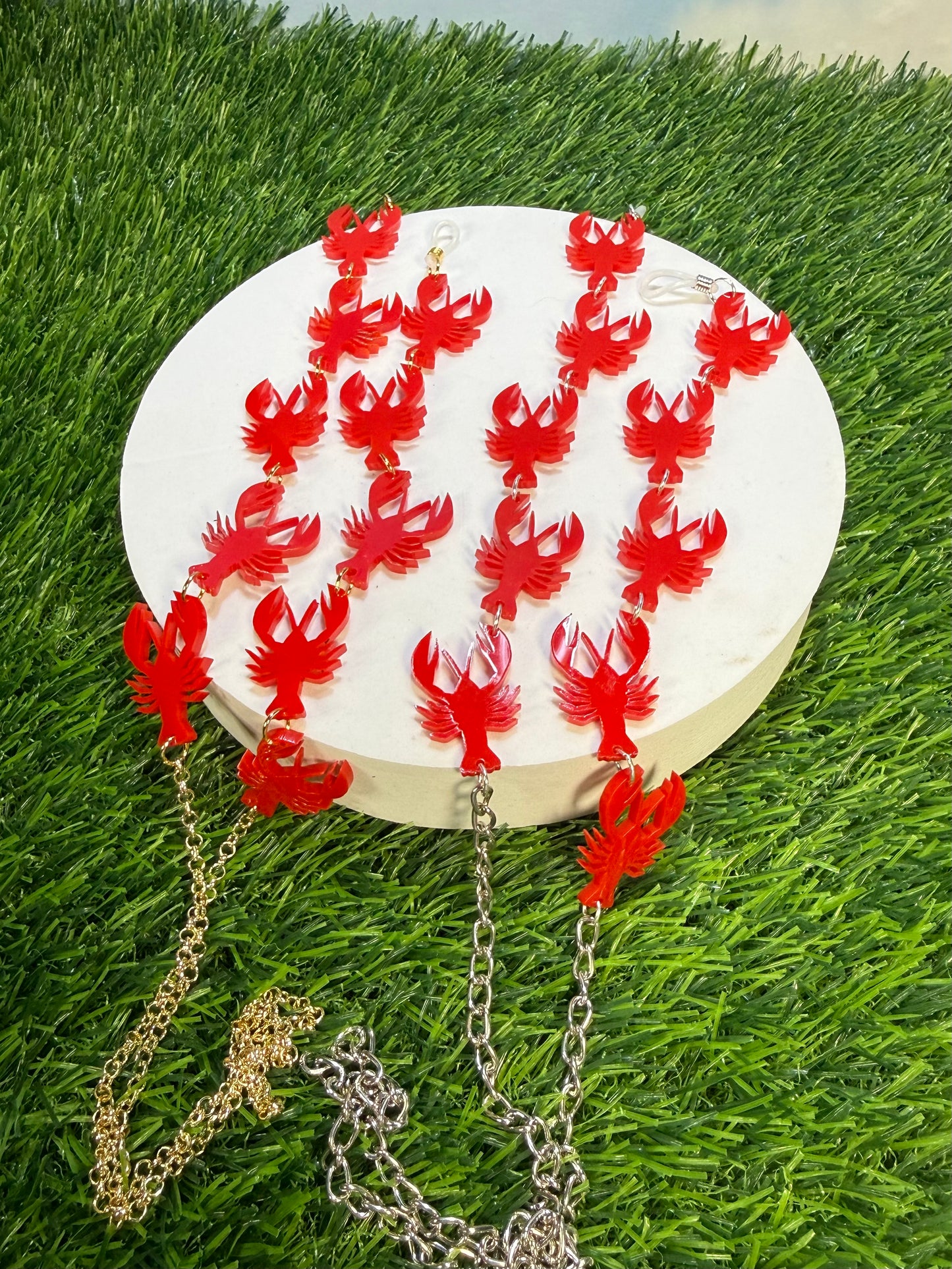 Red Crawfish Sunglasses Chain