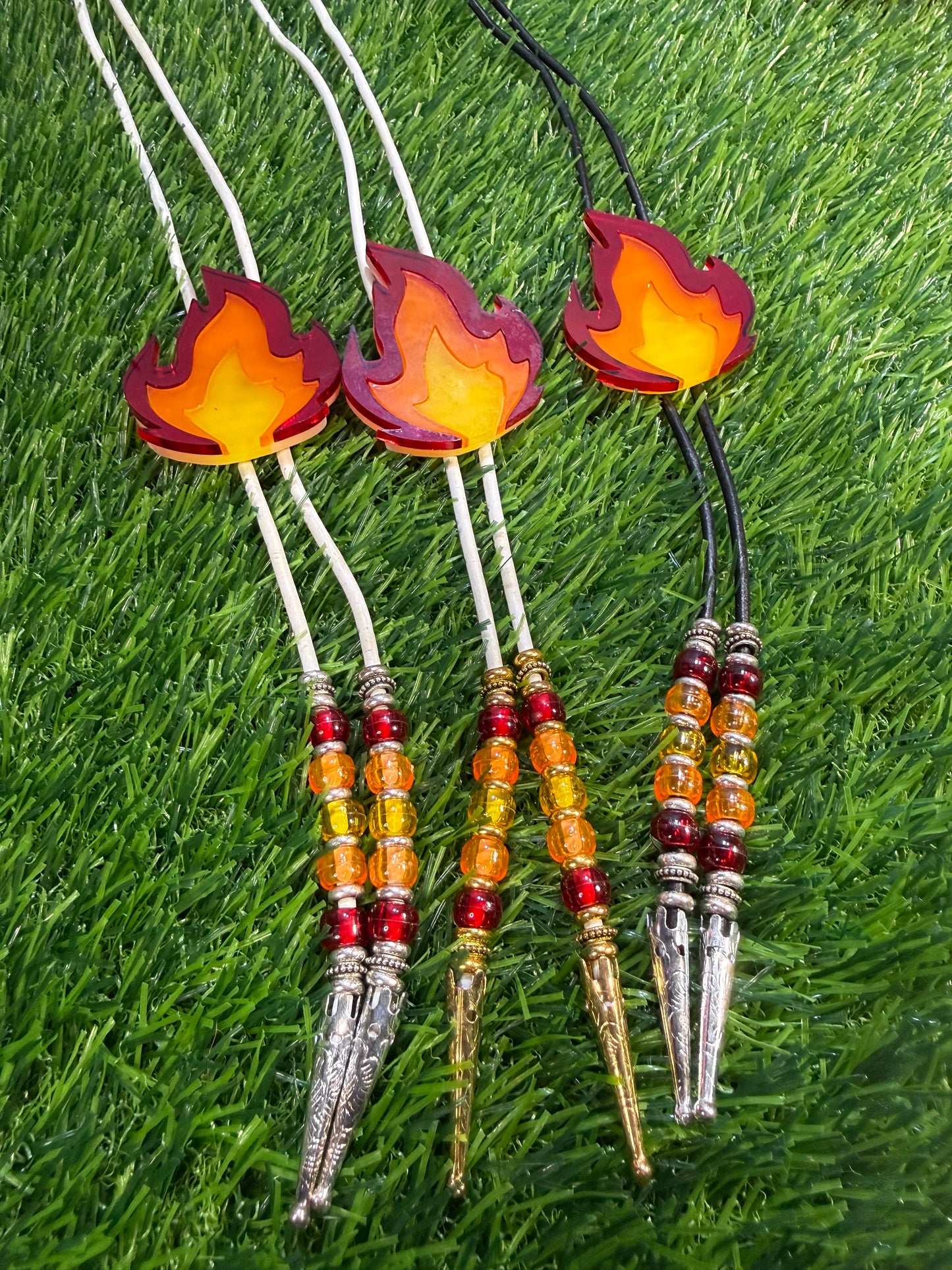 Flame Bolo Tie - Translucent