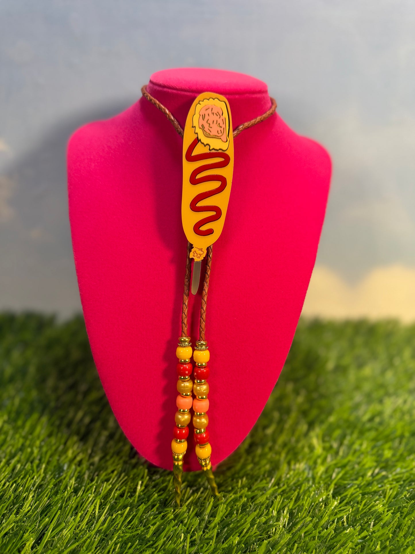 Corn Dog Bolo Tie