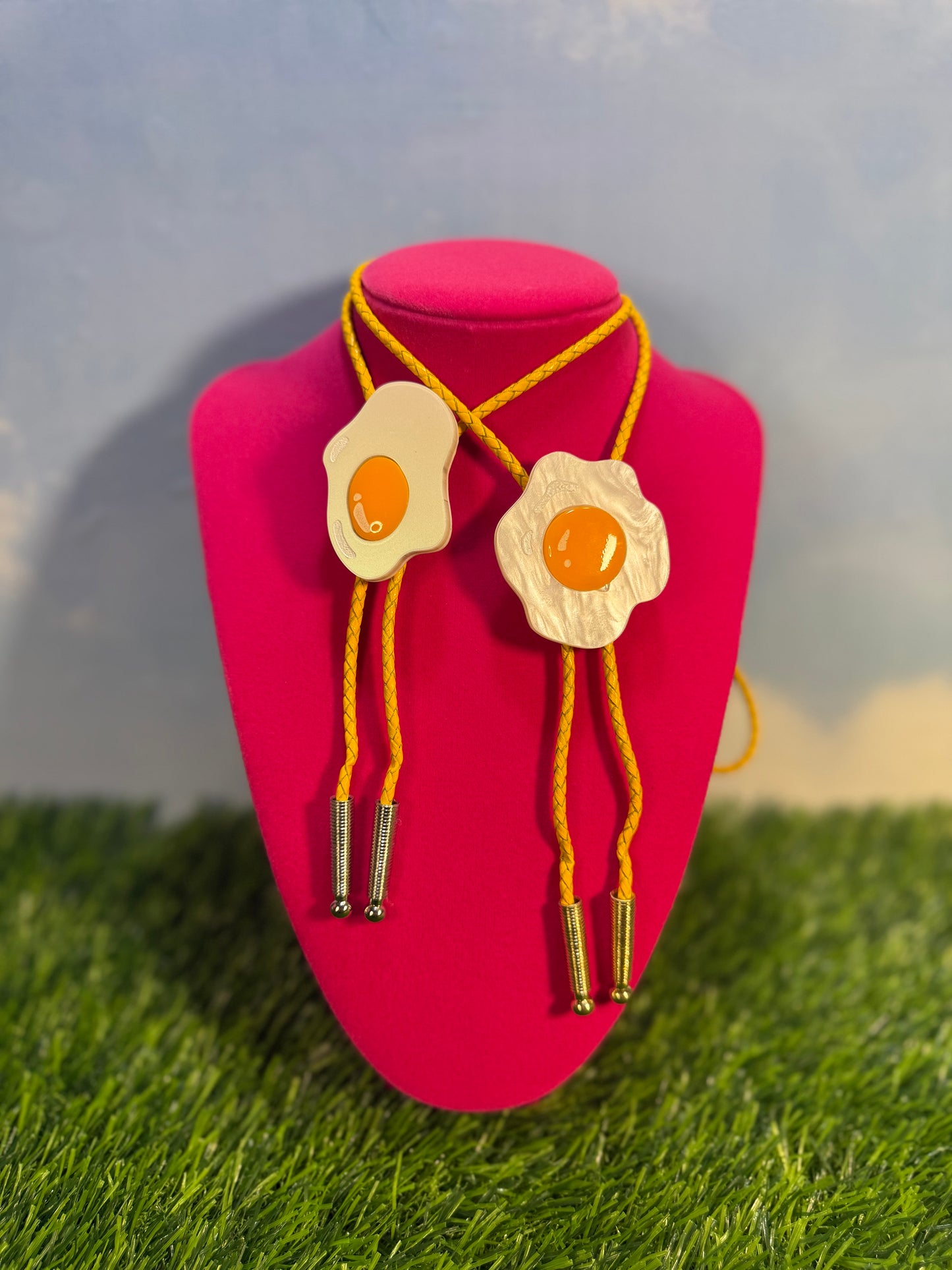 Sunny Side up Egg Bolo Tie