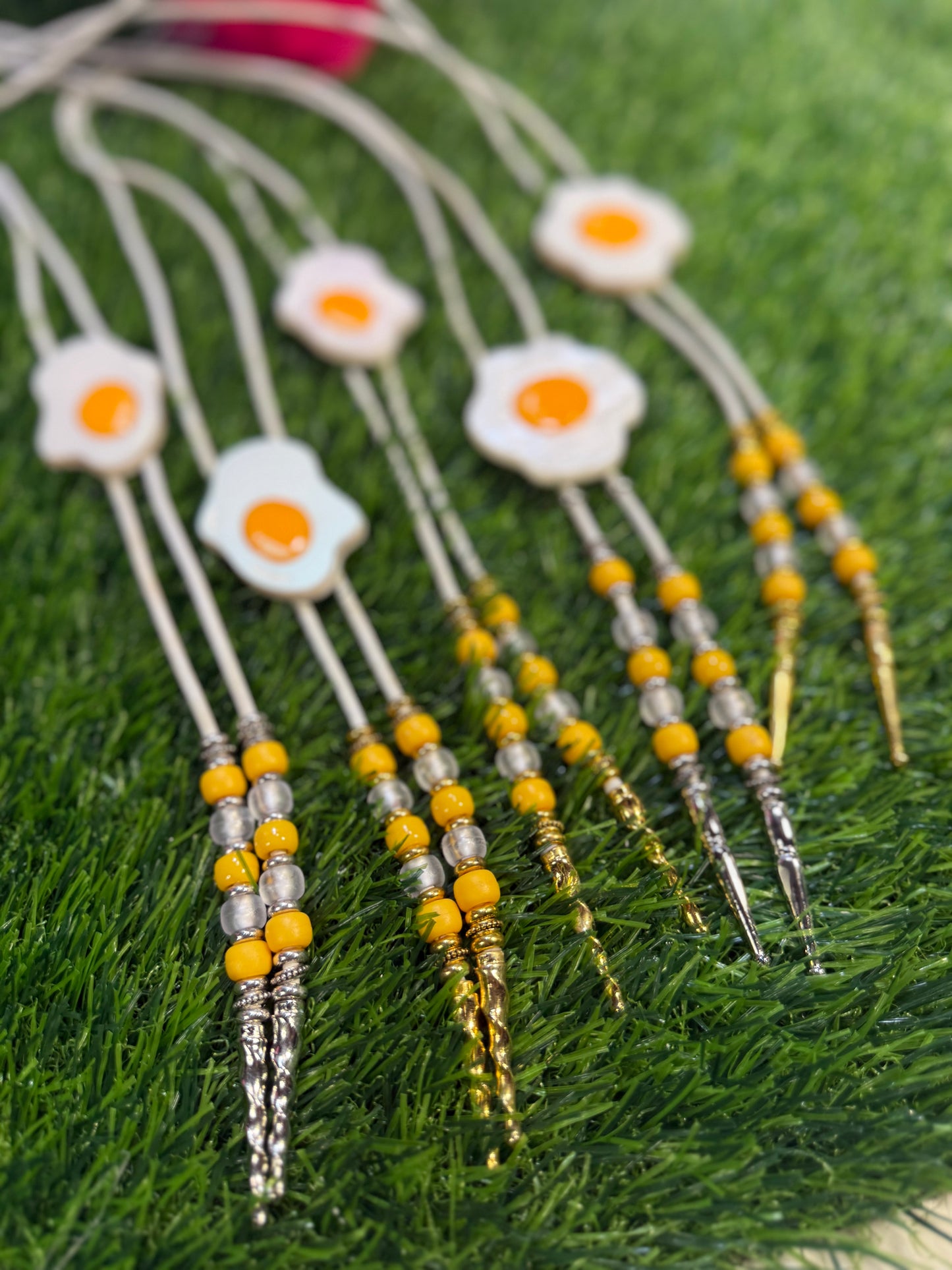 Sunny Side up Egg Bolo Tie - Skinny