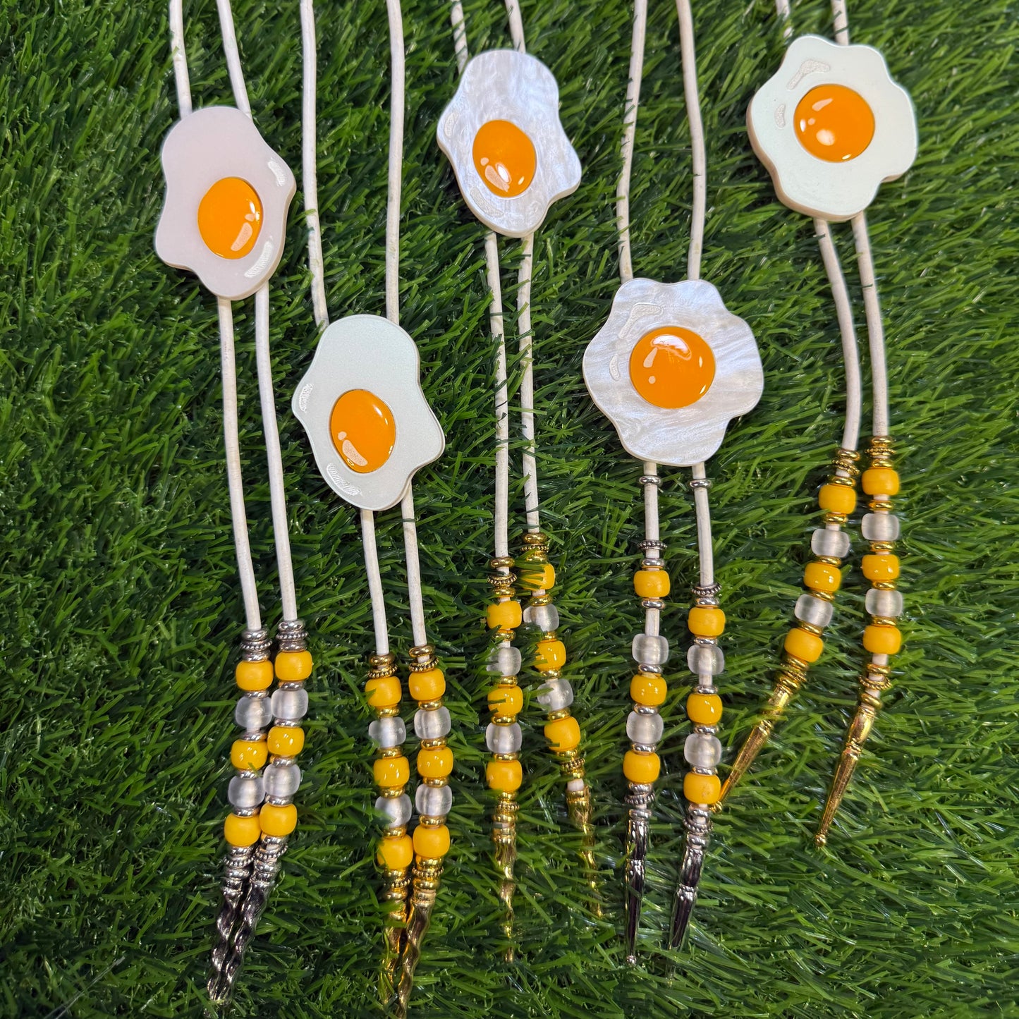 Sunny Side up Egg Bolo Tie - Skinny