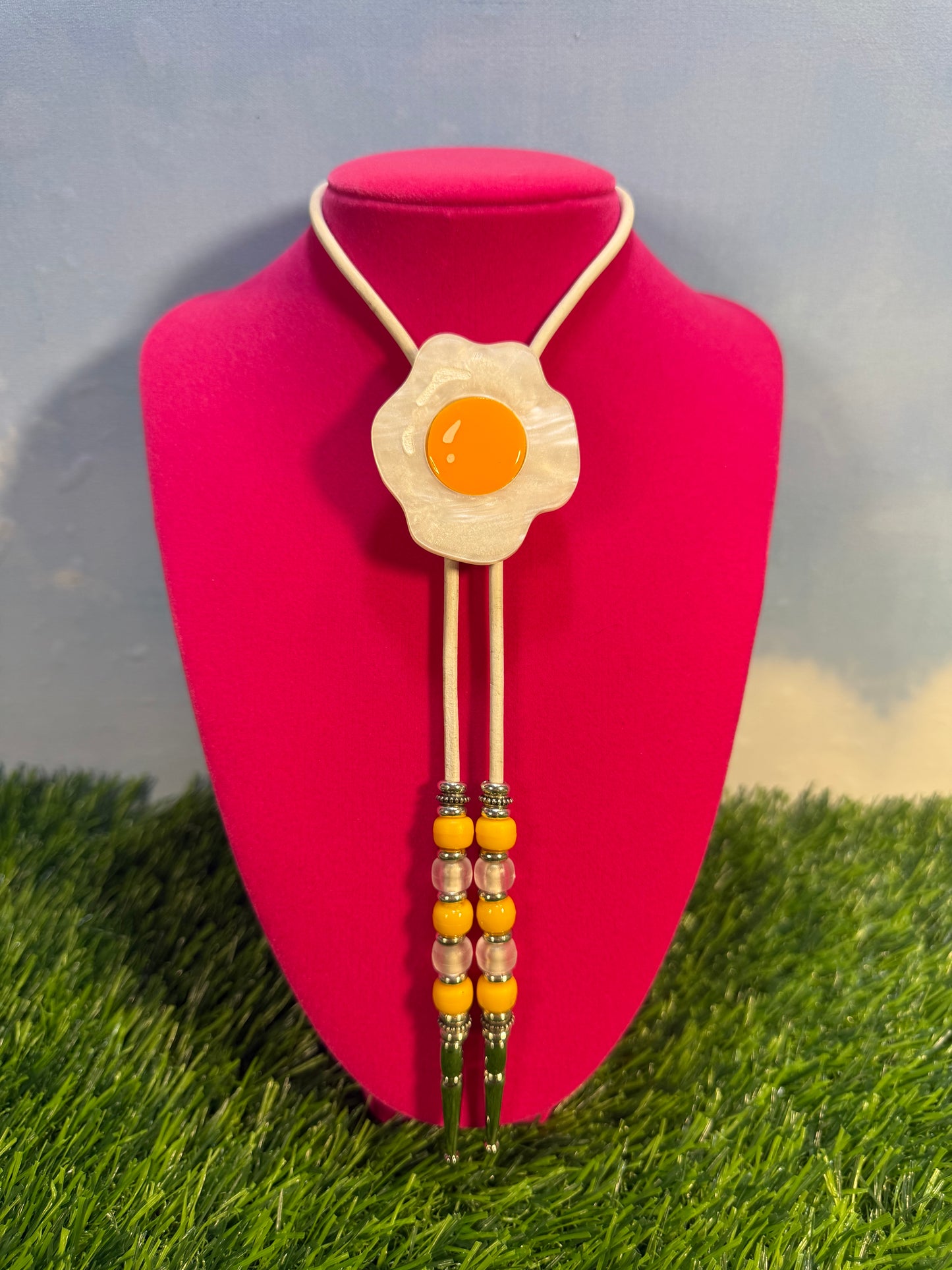 Sunny Side up Egg Bolo Tie