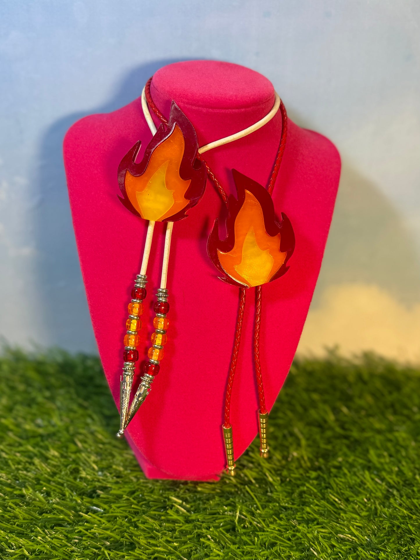 Flame Bolo Tie - Translucent