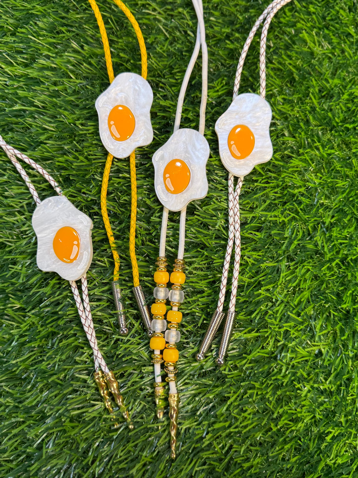 Sunny Side up Egg Bolo Tie - Skinny