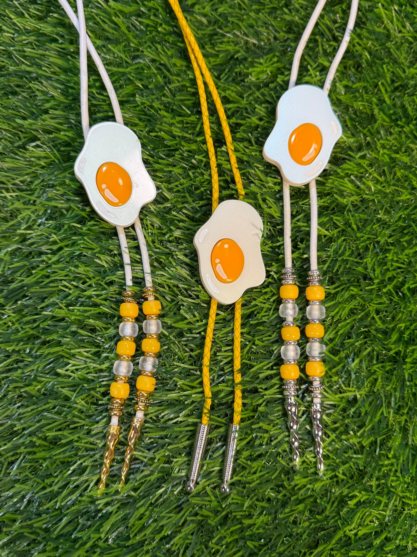 Sunny Side up Egg Bolo Tie - Skinny
