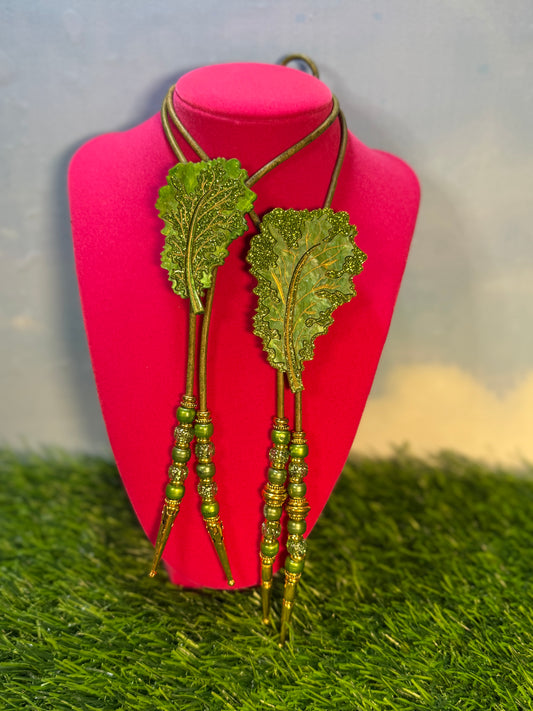 Leafy Green Bolo Tie
