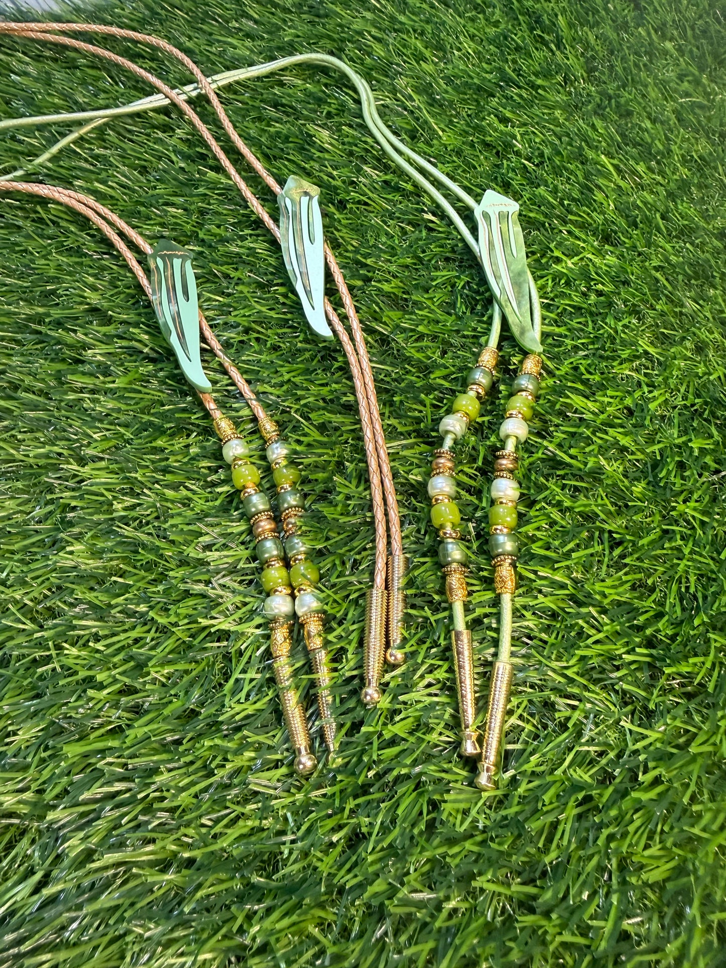 Okra Bolo Tie - Marbled