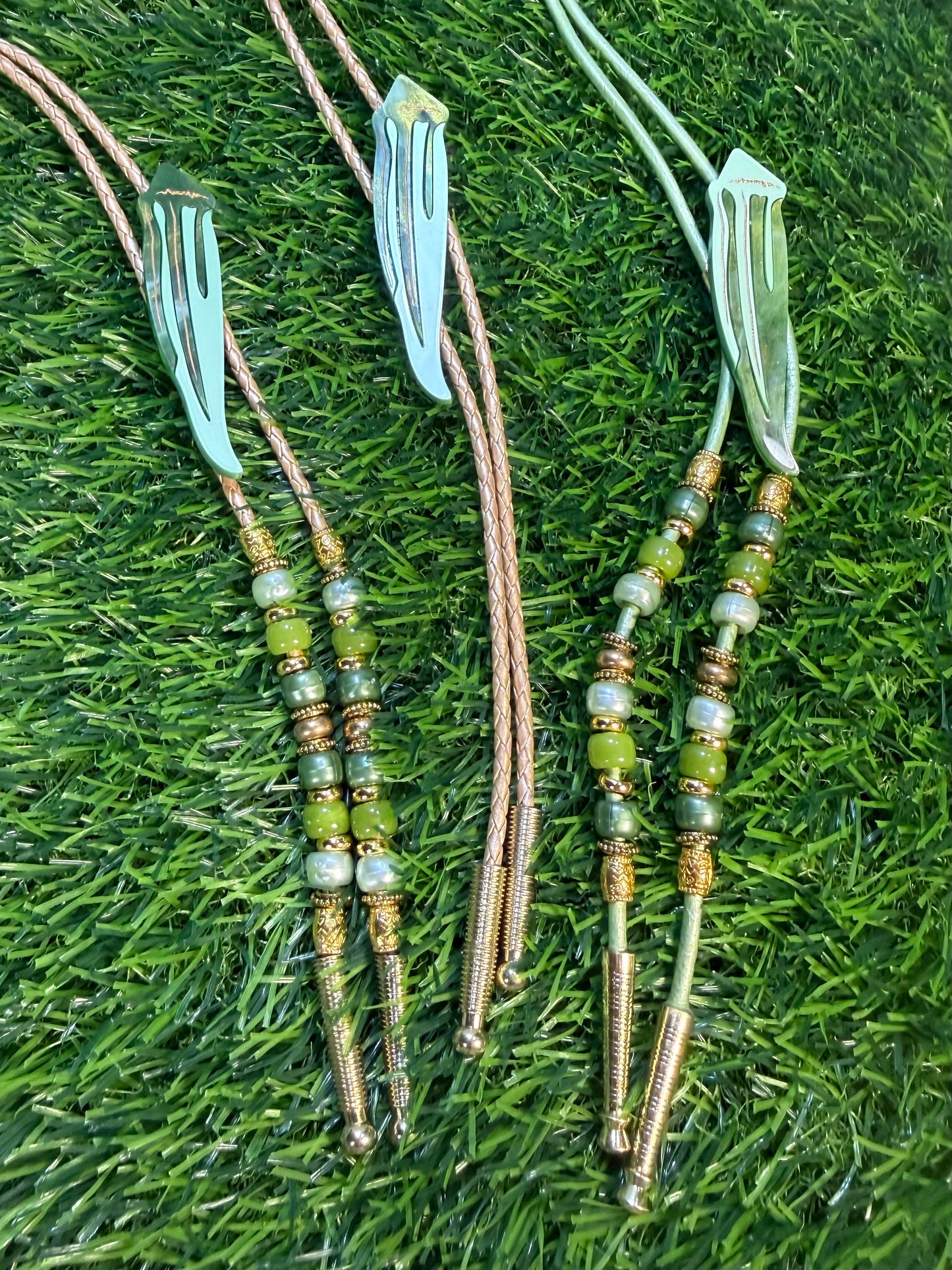 Okra Bolo Tie - Marbled