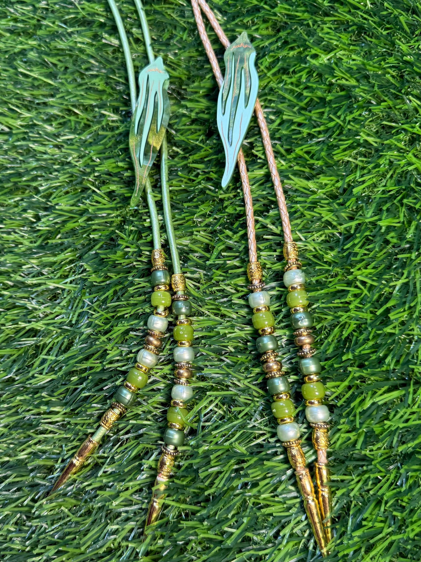 Okra Bolo Tie - Marbled