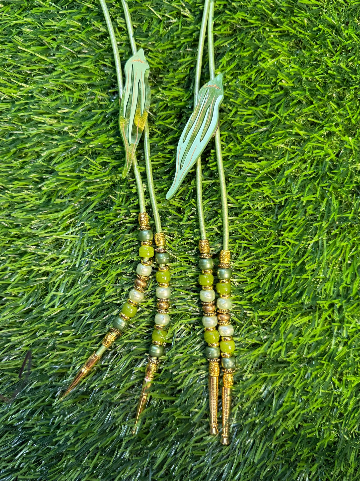 Okra Bolo Tie - Marbled