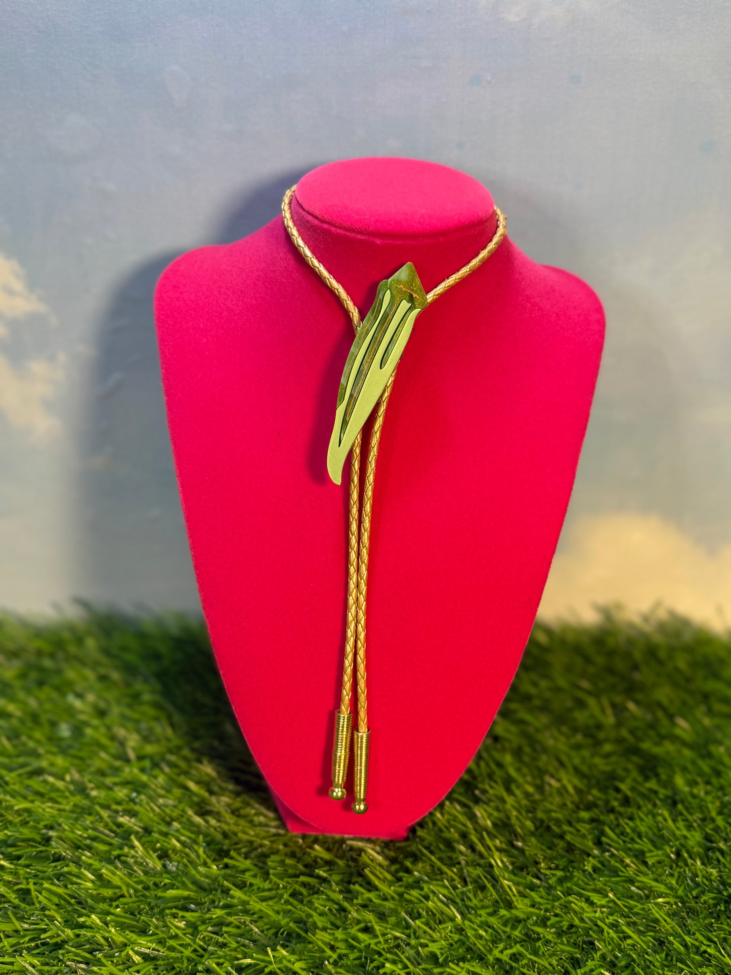 Okra Bolo Tie - Marbled