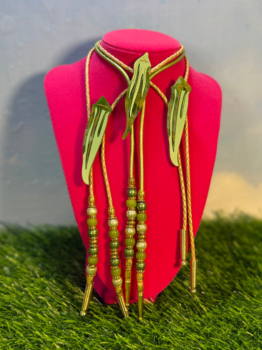 Okra Bolo Tie - Marbled