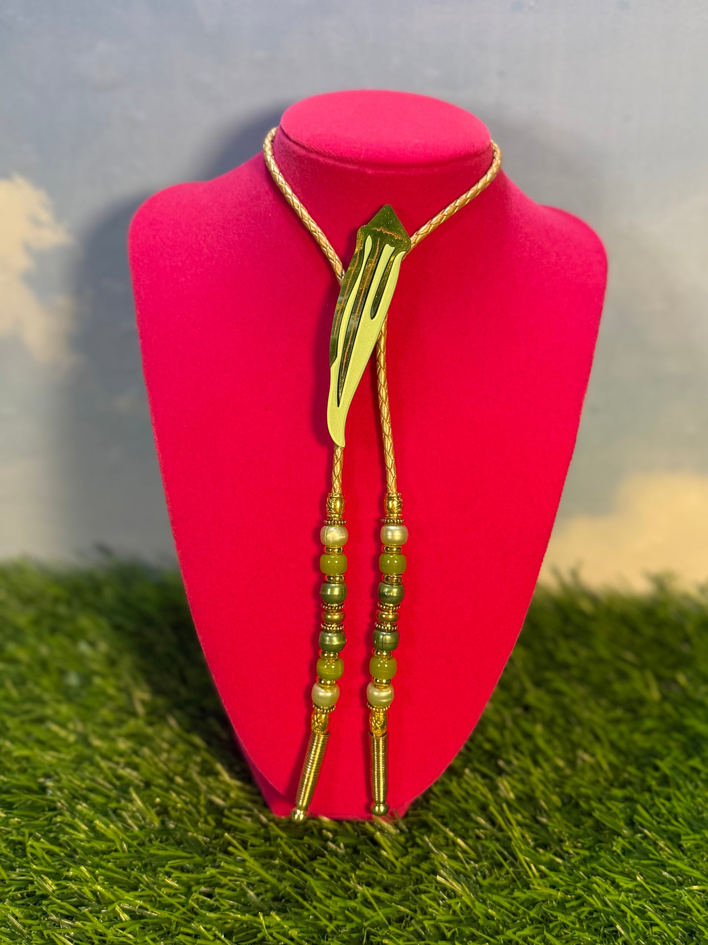 Okra Bolo Tie - Marbled