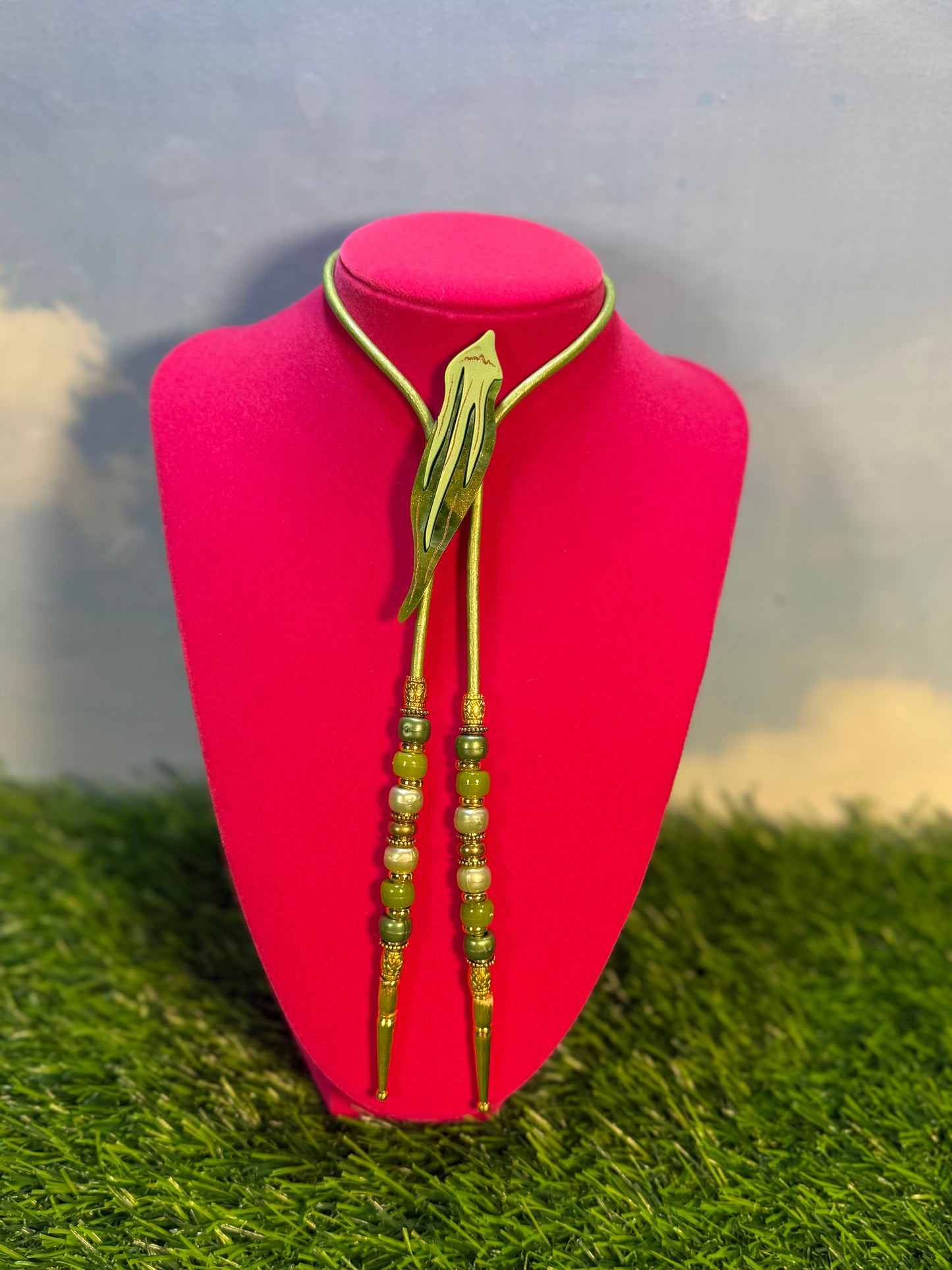 Okra Bolo Tie - Marbled