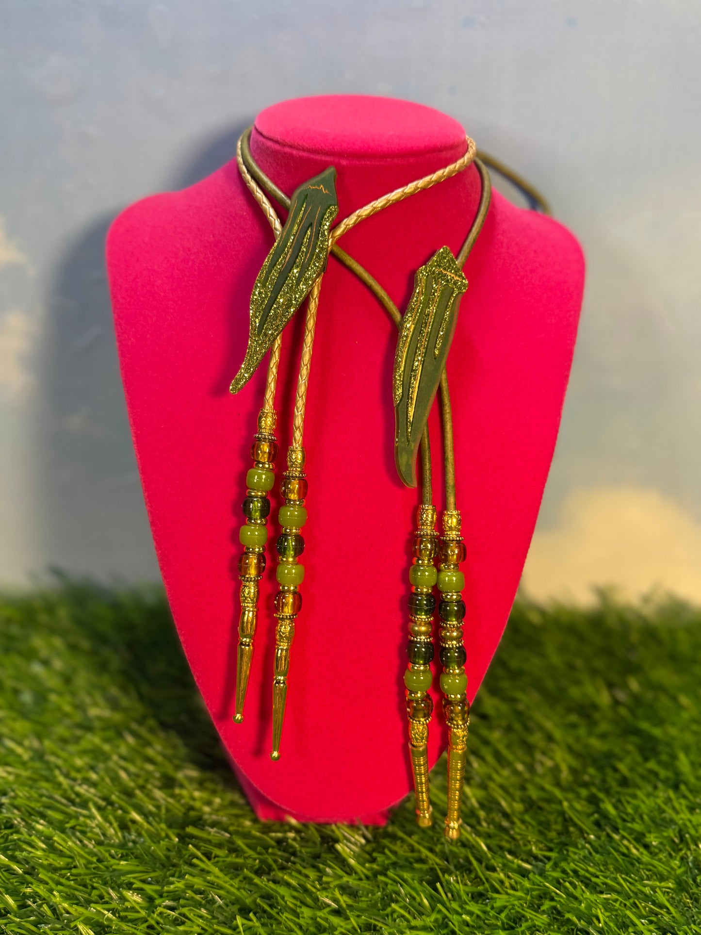 Okra Bolo Tie - Glitter