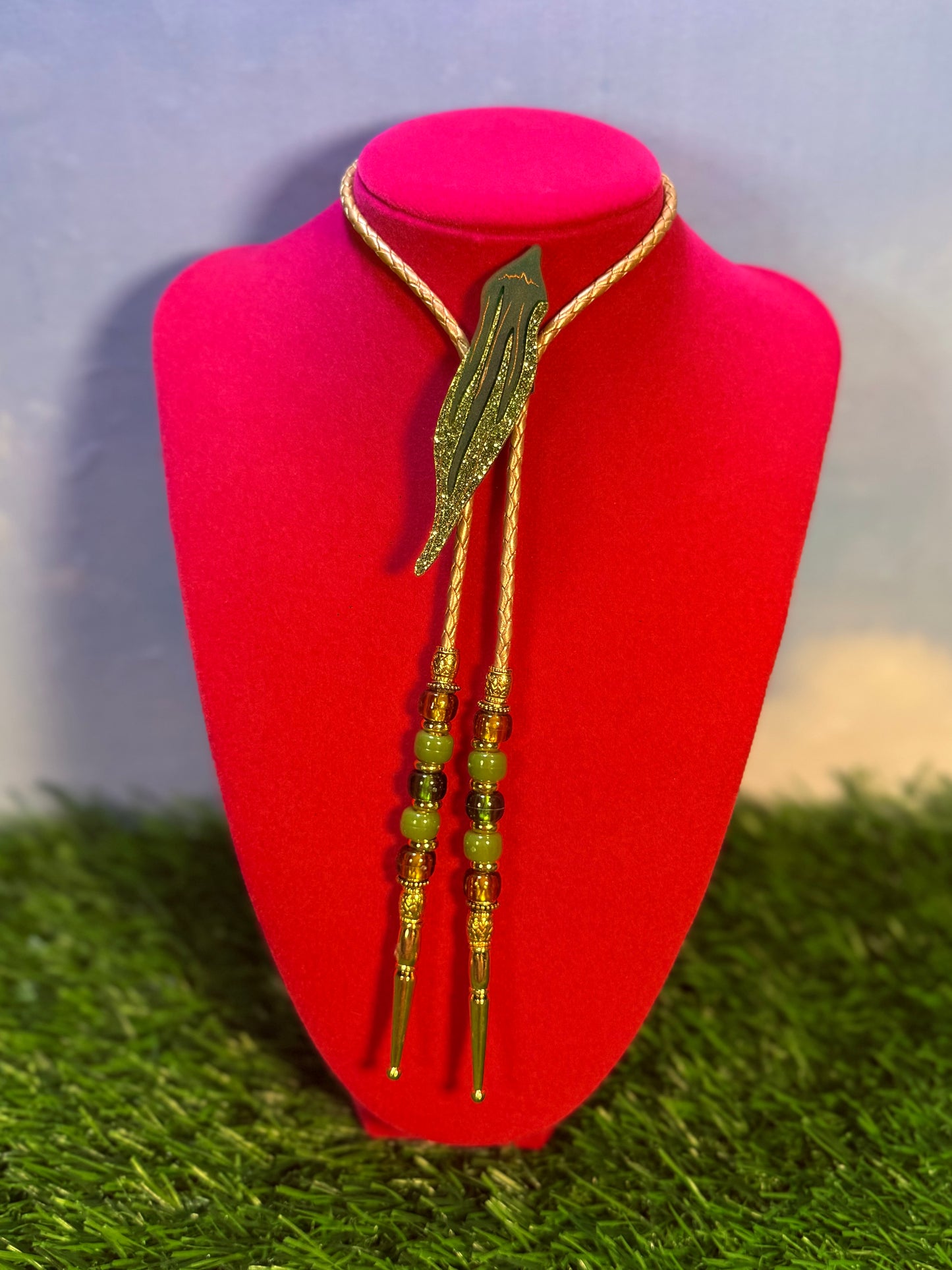 Okra Bolo Tie - Glitter