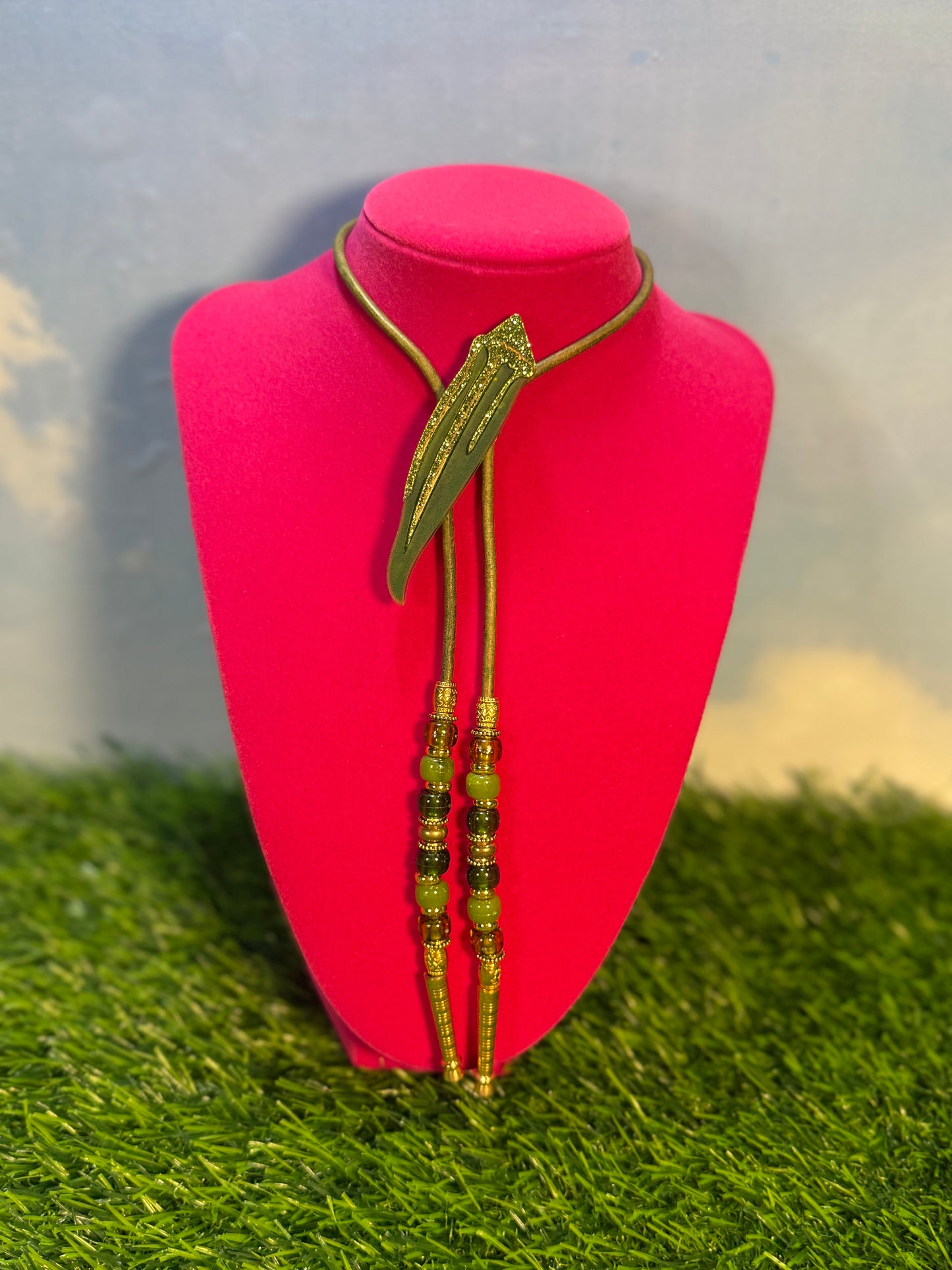 Okra Bolo Tie - Glitter