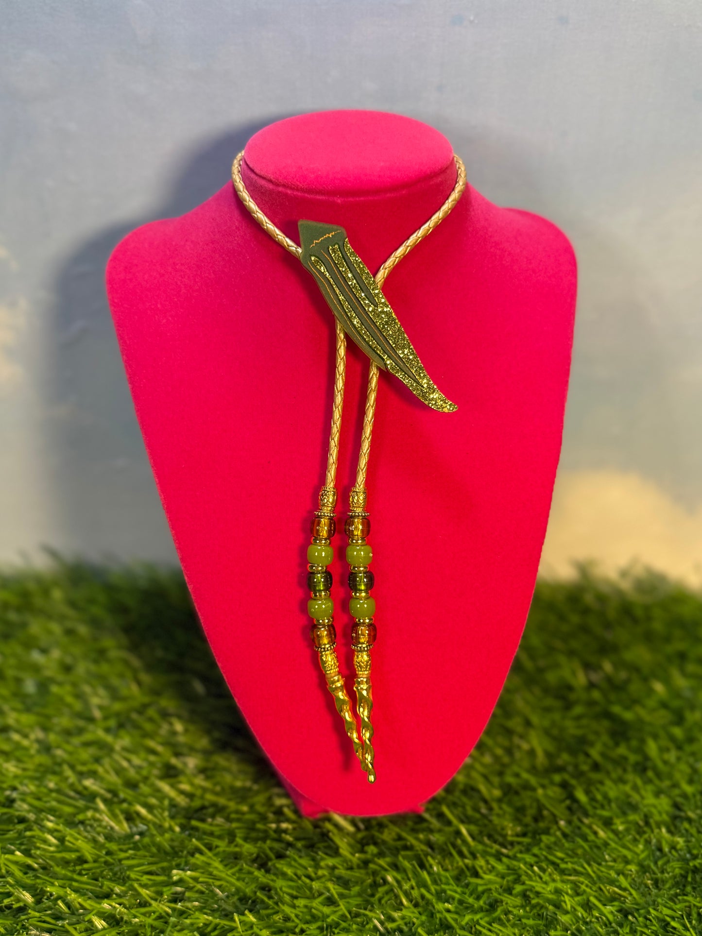 Okra Bolo Tie - Glitter