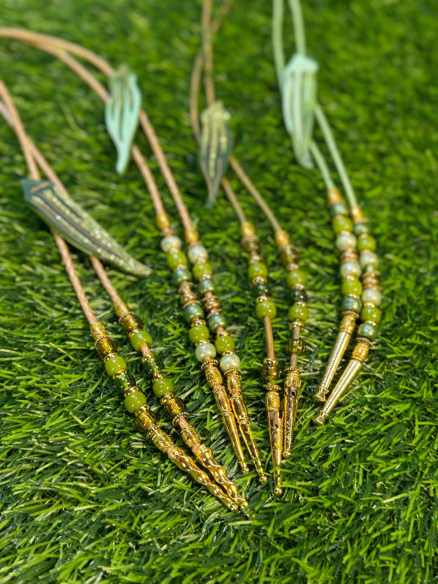 Okra Bolo Tie - Marbled