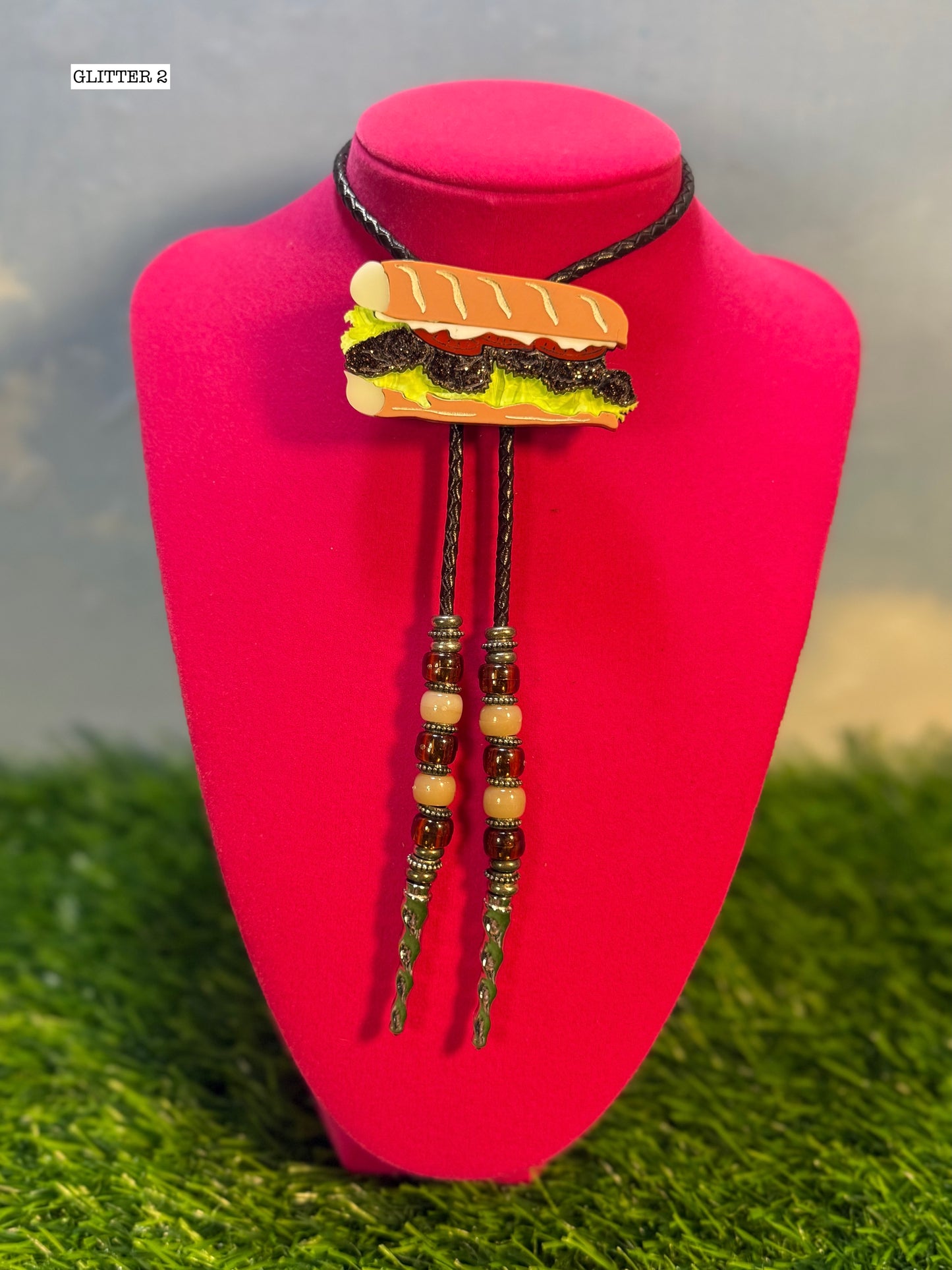 Roast Beef Poboy Bolo Tie