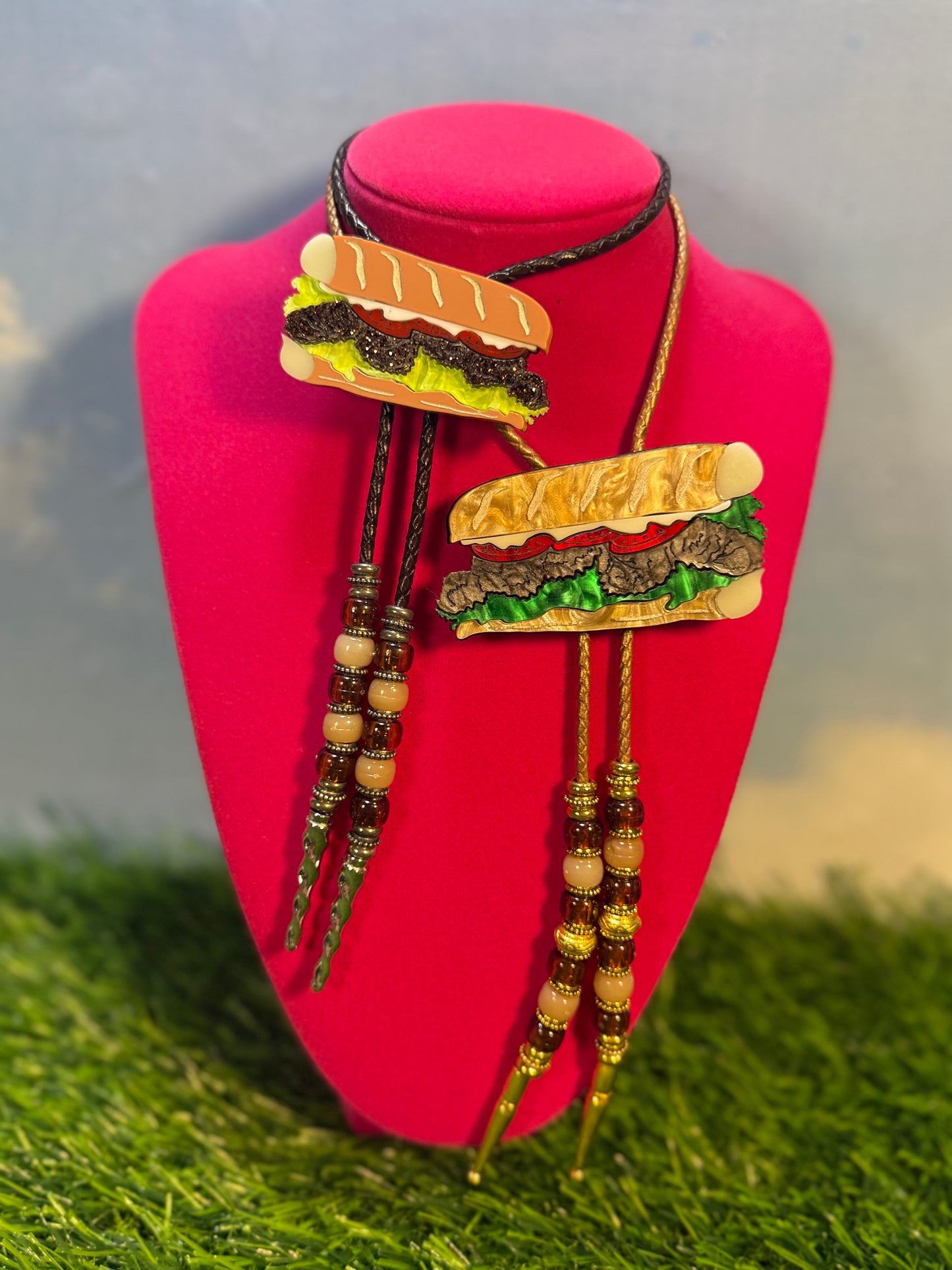 Roast Beef Poboy Bolo Tie