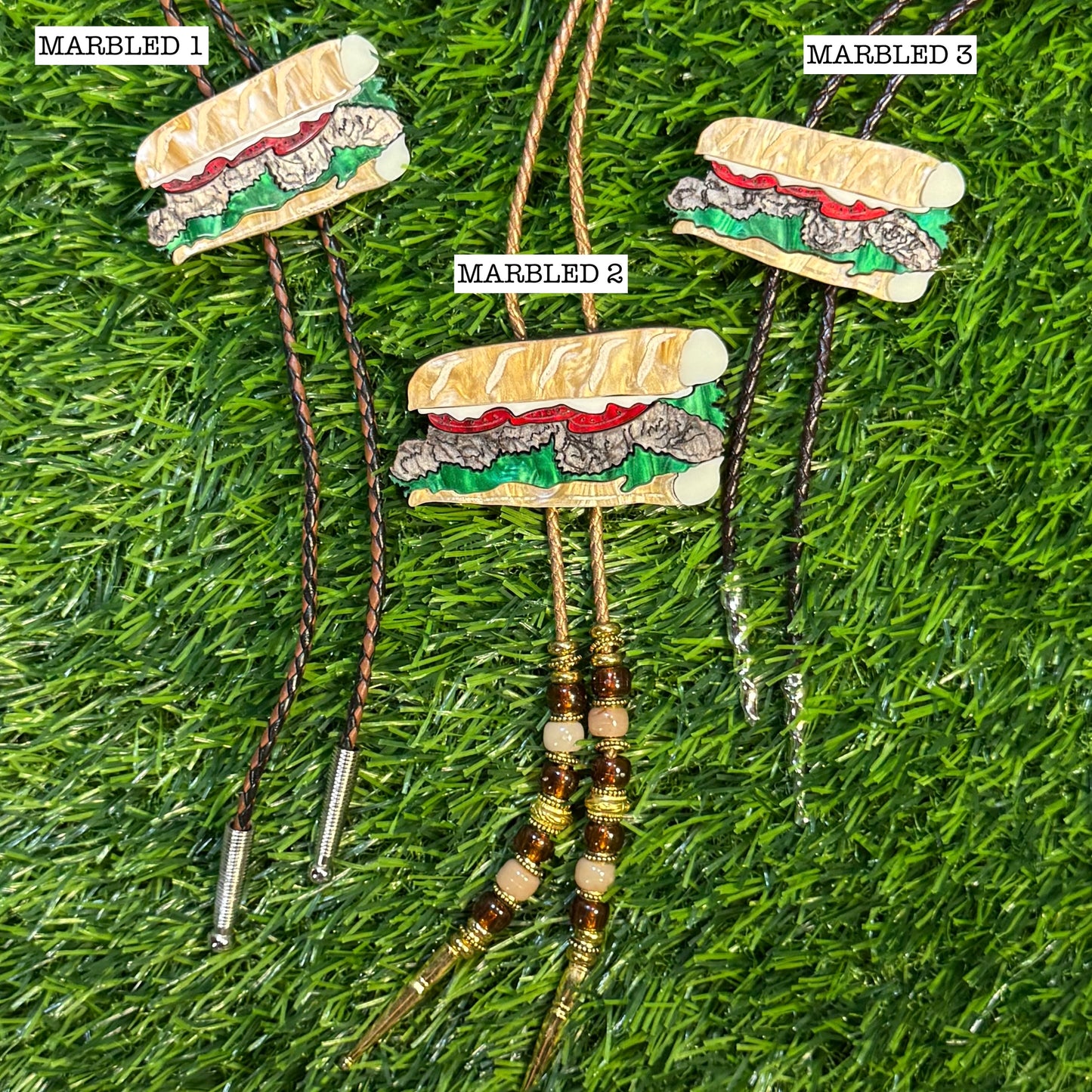 Roast Beef Poboy Bolo Tie