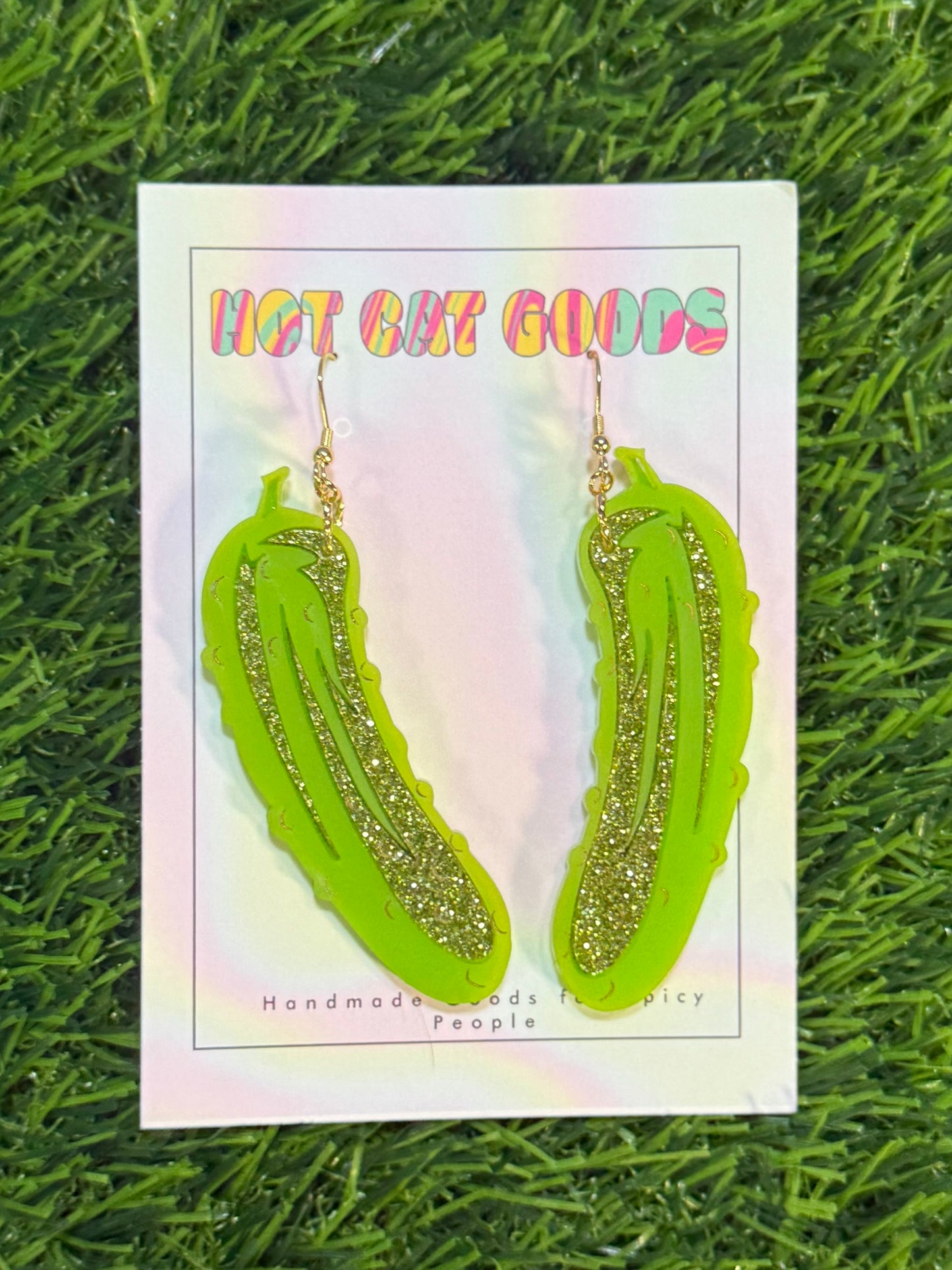 Pickle Earrings (Light Green)