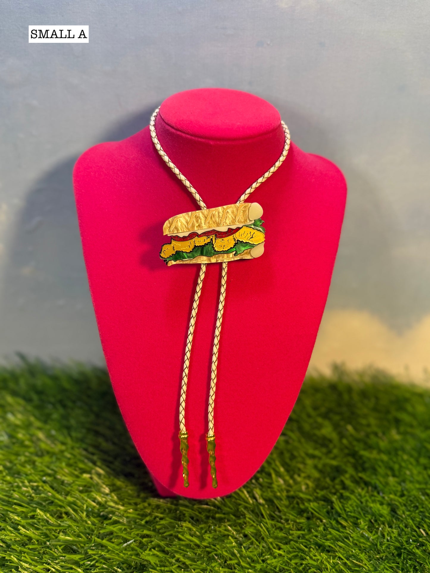 Fried Shrimp Poboy Bolo Tie - Marbled