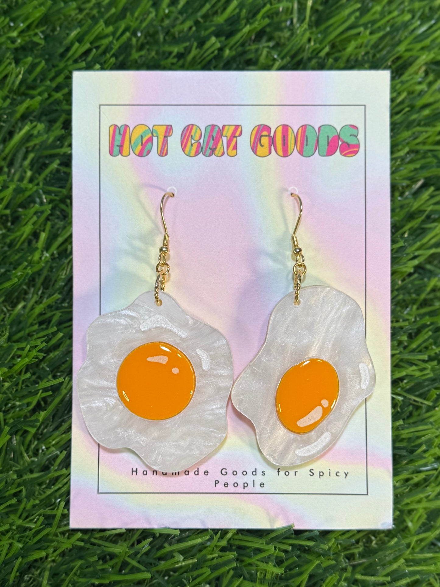 Sunny Side Up Egg Earrings