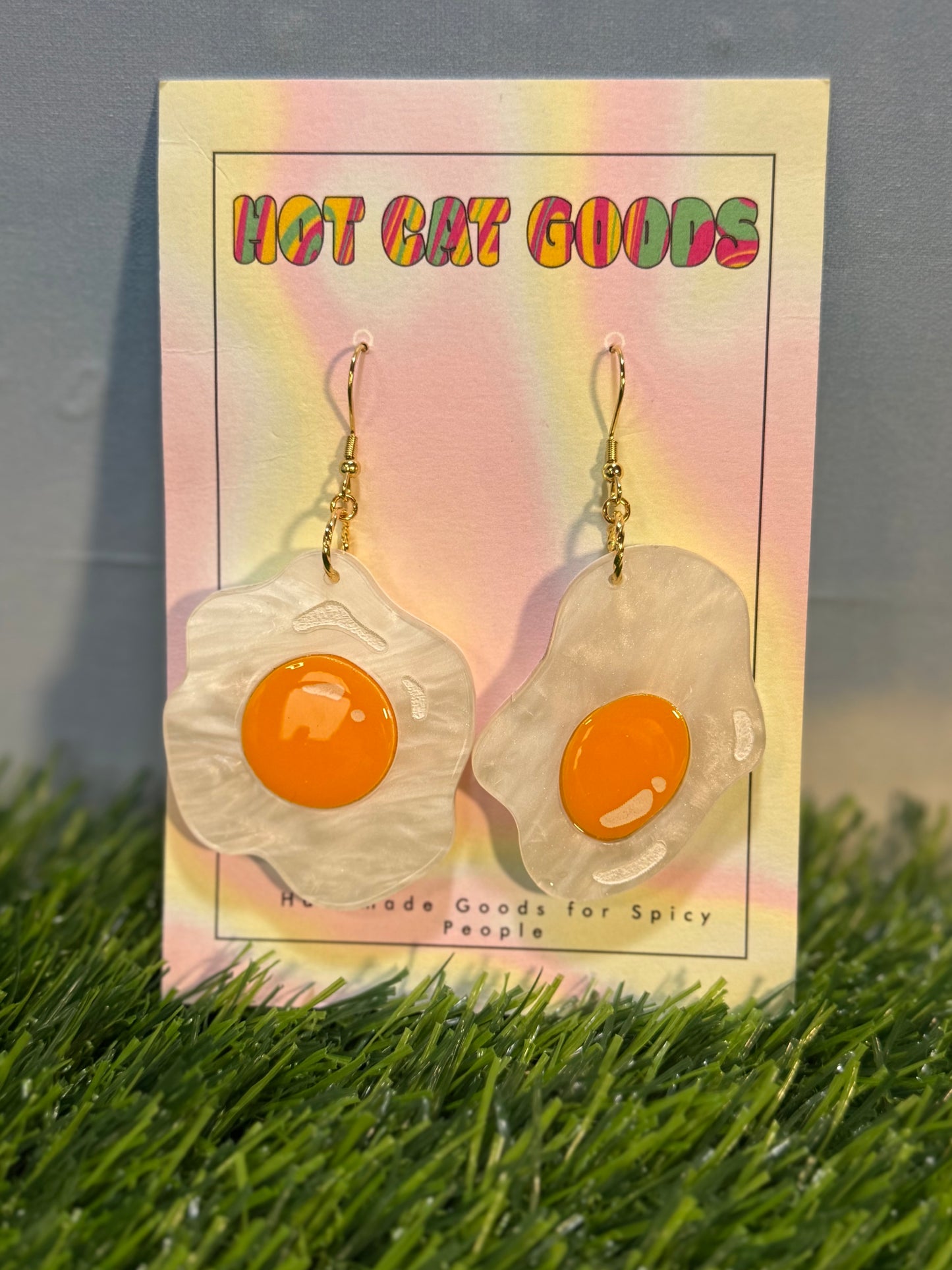 Sunny Side Up Egg Earrings
