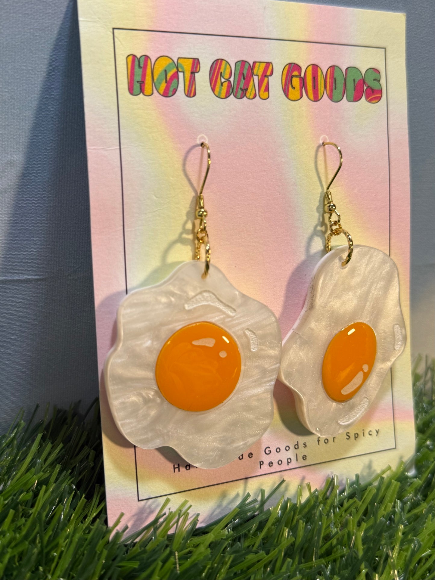 Sunny Side Up Egg Earrings