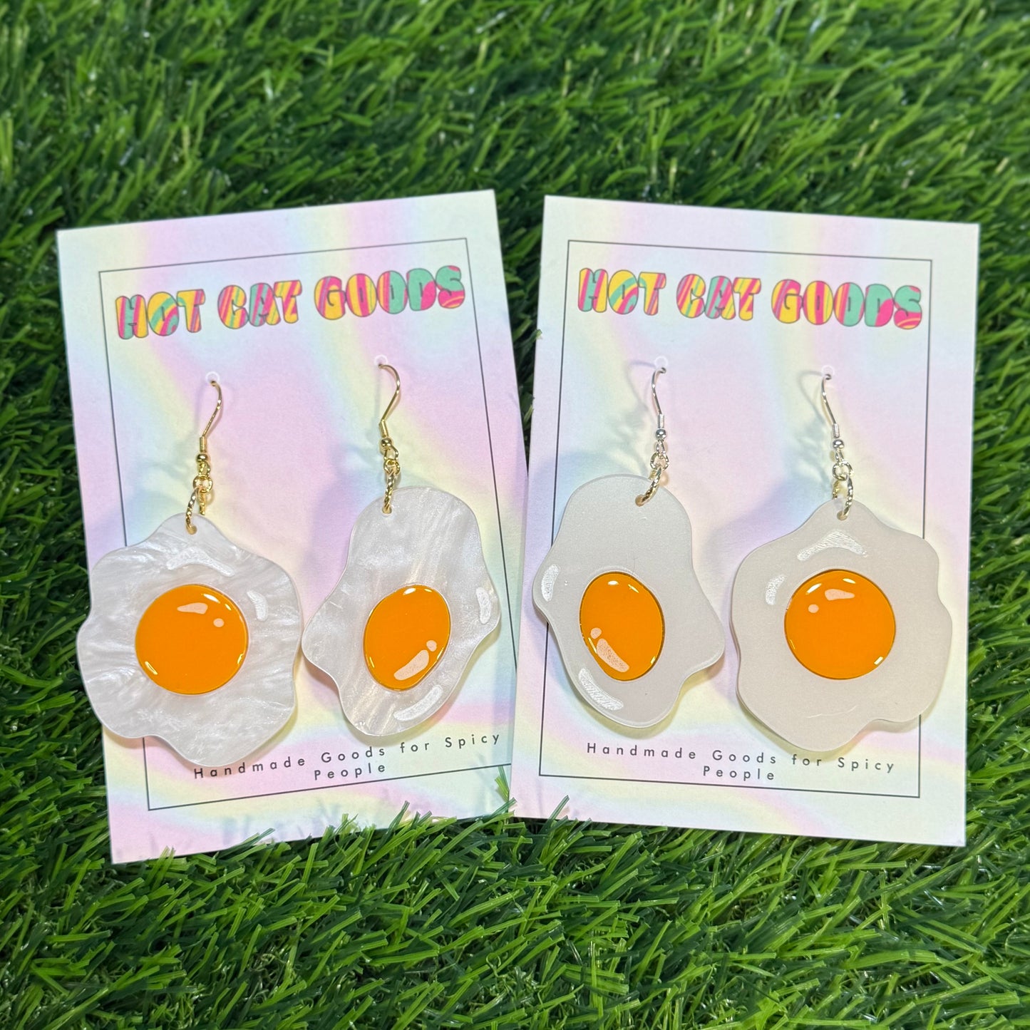 Sunny Side Up Egg Earrings