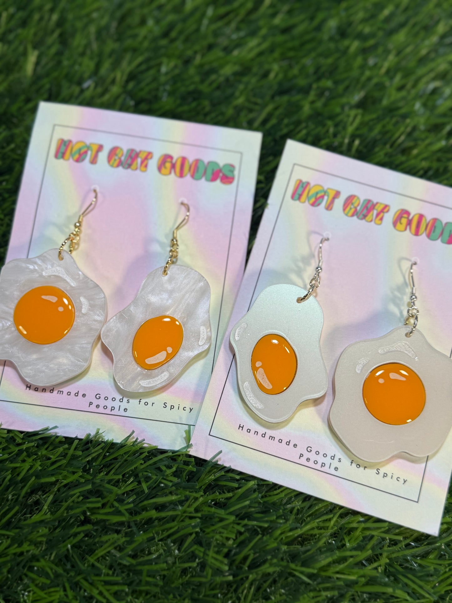 Sunny Side Up Egg Earrings